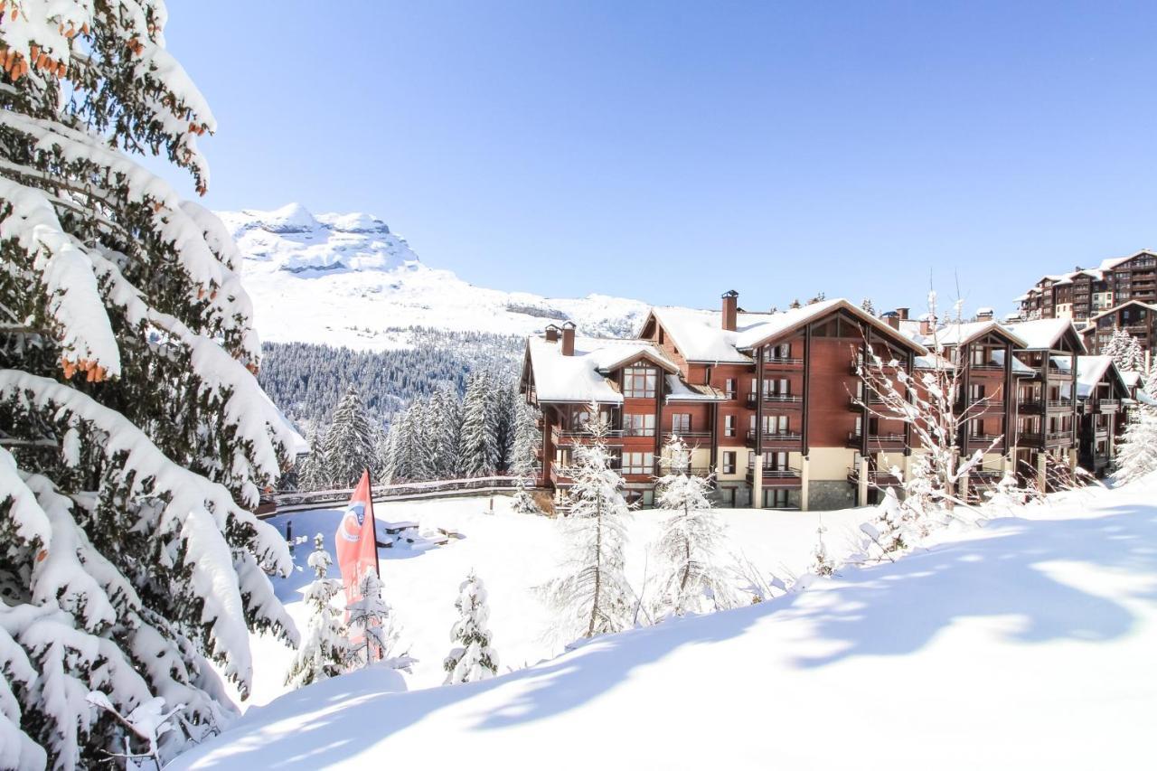 South Facing 2-Bed Apartment With Fireplace, Terrasses Deos Flaine Dış mekan fotoğraf