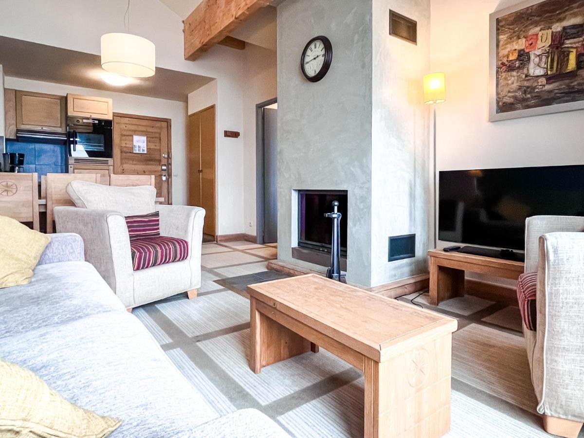 South Facing 2-Bed Apartment With Fireplace, Terrasses Deos Flaine Dış mekan fotoğraf