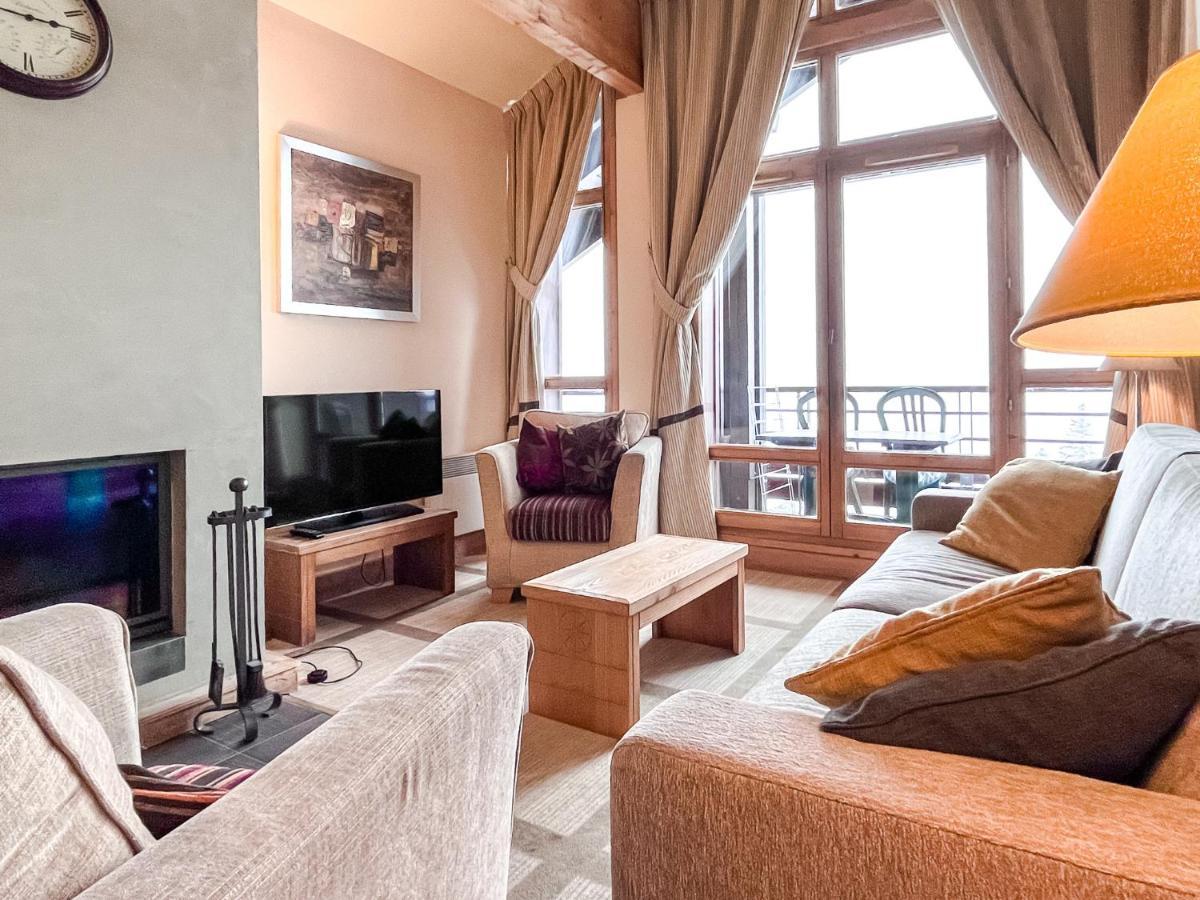 South Facing 2-Bed Apartment With Fireplace, Terrasses Deos Flaine Dış mekan fotoğraf
