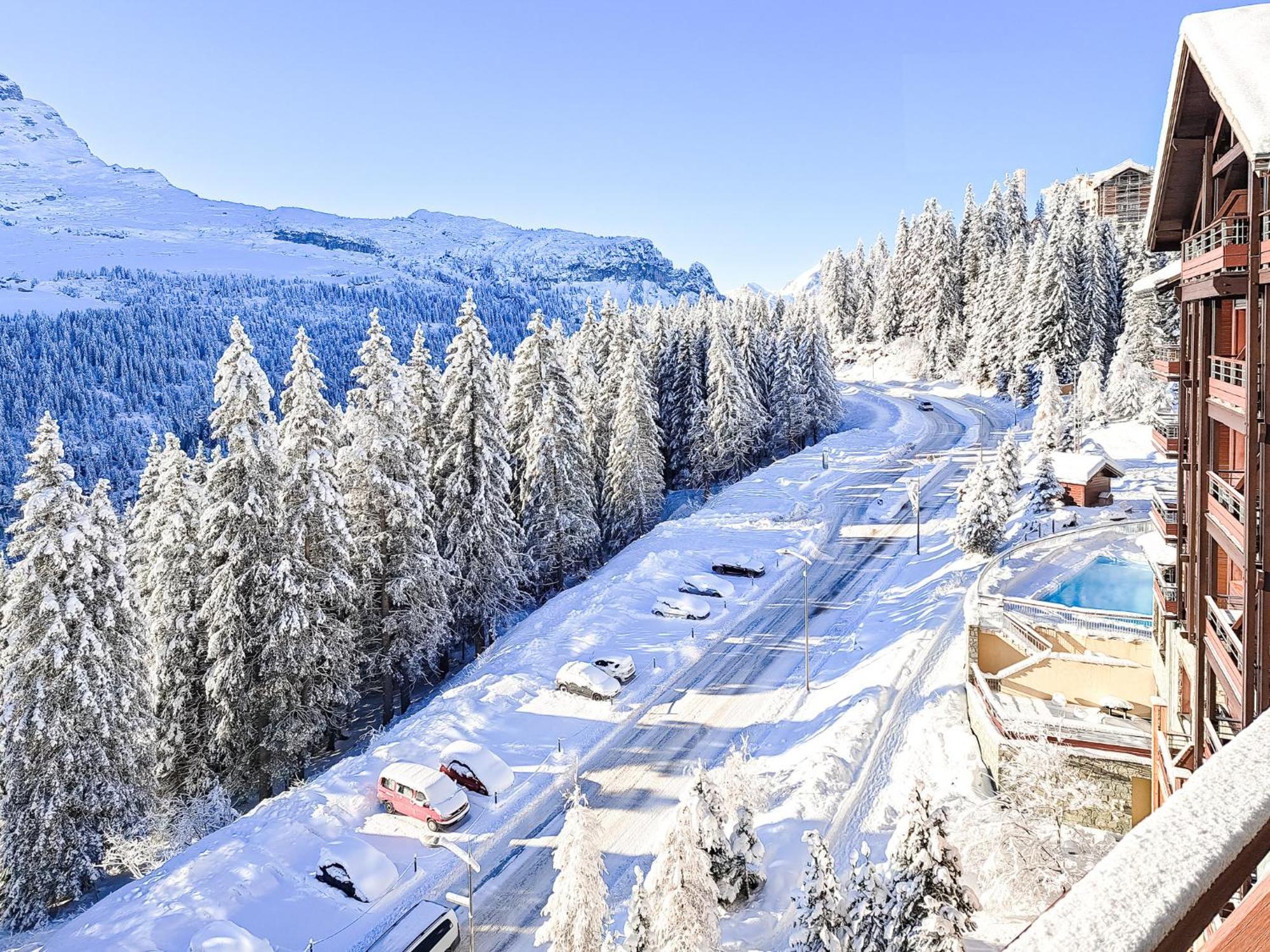 South Facing 2-Bed Apartment With Fireplace, Terrasses Deos Flaine Dış mekan fotoğraf