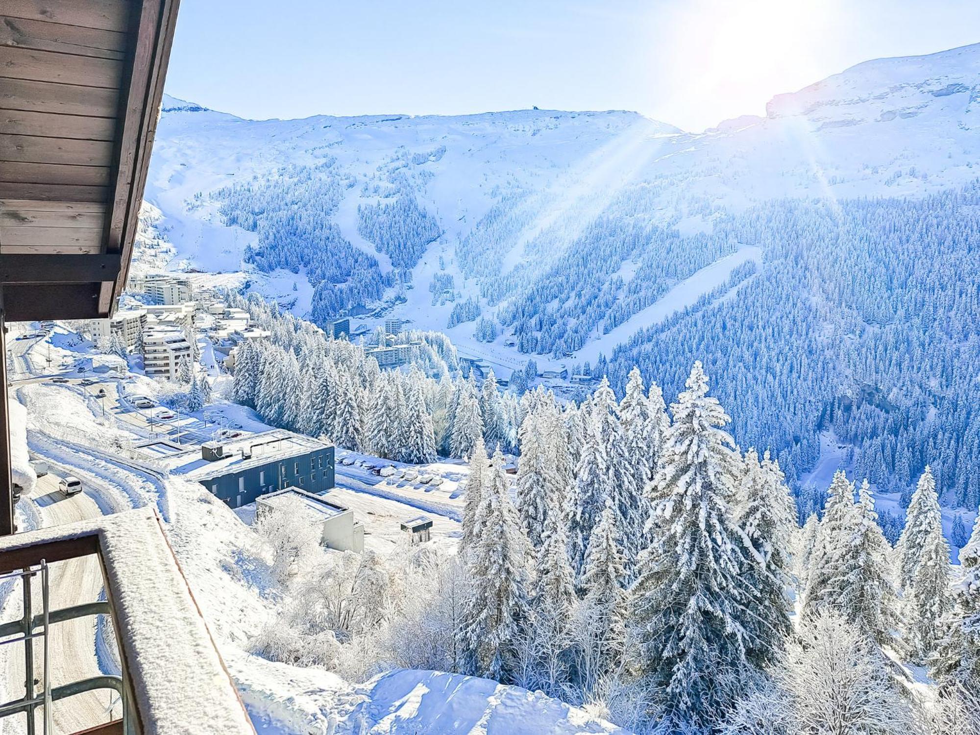 South Facing 2-Bed Apartment With Fireplace, Terrasses Deos Flaine Dış mekan fotoğraf
